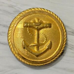 Civil War Confederate Navy Military Anchor/Rope Brass Button Superior Quality